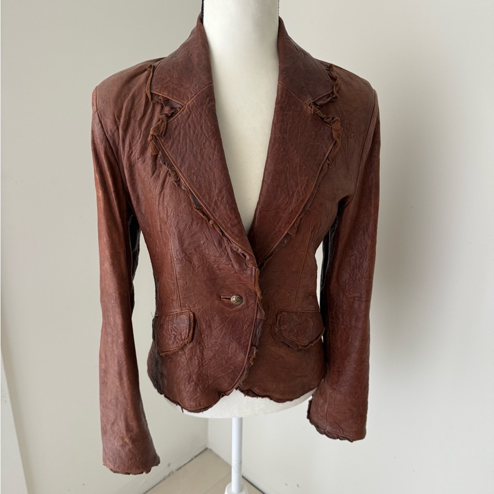 Luxury Brown leather jacket